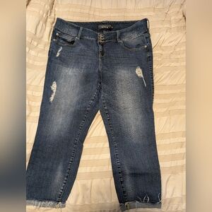 Torrid Women's Distressed Blue Skinny Jeans